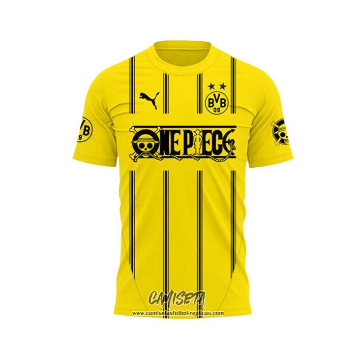 Camiseta Borussia Dortmund ONE PIECE 2025-2026 Amarillo Tailandia